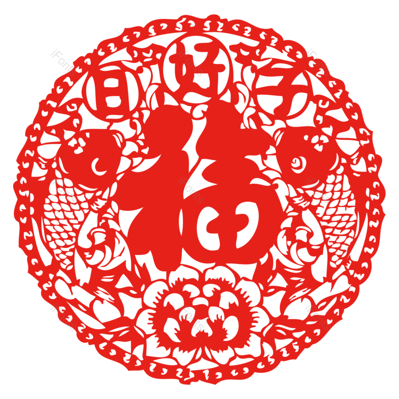 中国风图片,花纹元素,图案PNG,窗花免抠素材